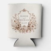 ヘイルルーム ハーベスト モノグラム クレスト 秋の結婚式 缶クーラー (正面)