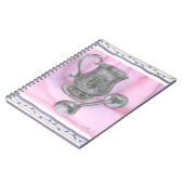 ヘイルームカップ&ガラトルの背景(紫) ノートブック (左側)