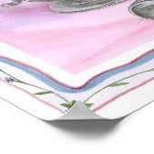 ヘイルームカップ&ガラトルの背景（紫） ポスター (角)