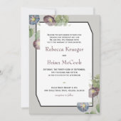 ヘイルームモダンモーニンググローリー結婚式招待状 招待状 (正面)