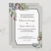 ヘイルームモダンモーニンググローリー結婚式招待状 招待状 (正面/裏面)