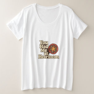 ヘイルームレトロトマトガーデンデザイン プラスサイズTシャツ