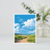 ヘイレイングランドアートトラベルヴィンテージイラストレーション ポストカード (スタンド正面)