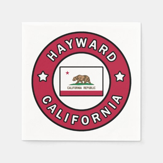 ヘイワードカリフォルニア スタンダードカクテルナプキン (正面)