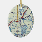 ヘイワードWIの旧地図 セラミックオーナメント (右)