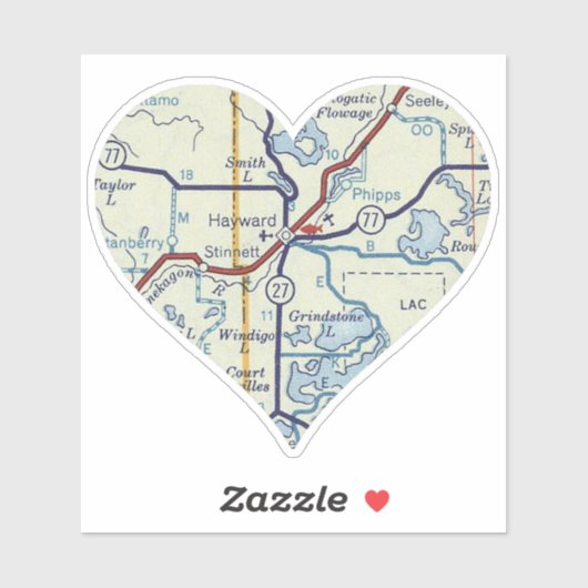 ヘイワードWIヴィンテージマップ シール (シート)