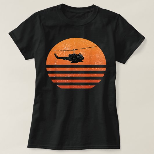 ヘイ動揺してヘリコプターUH-1ベトナム戦争退役軍人 Tシャツ (デザイン正面)