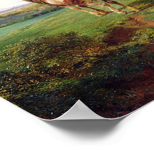 ヘイ収穫， 1869 ポスター (角)