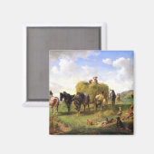 ヘイ収穫， 1869 マグネット (正面/裏面)