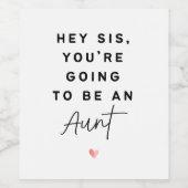 ヘイ姉ベビー発表ワインラベルギフトおばさん ワインラベル (シングルラベル)