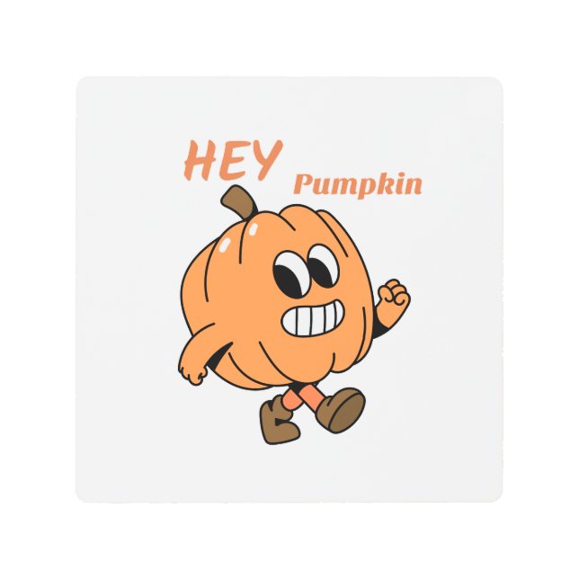 ヘイ・カボチャ メタルプリント (正面)