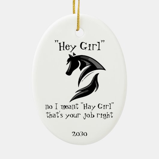 ヘイ・ガール俺はヘイ・ガールを意味した仕事だ セラミックオーナメント (裏面)