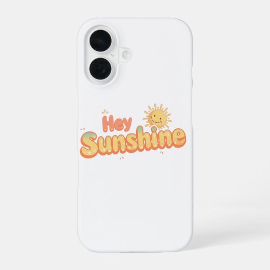 "ヘイ・サンシャイン" 笑顔の太陽 iPhone 16ケース (裏面)