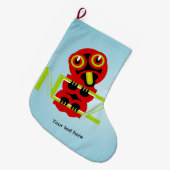 ヘイ・チキ ラージクリスマスストッキング (正面 (吊り時))