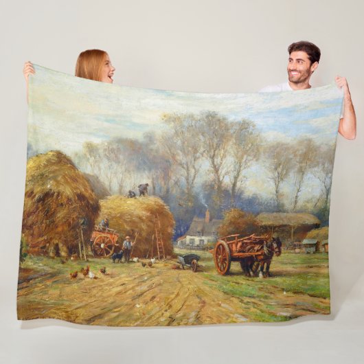 ヘイ・ファーム・ライフを持ち帰るウィリアム・ブラックロック フリースブランケット (インサイチュ)