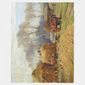 ヘイ・ファーム・ライフを持ち帰るウィリアム・ブラックロック フリースブランケット (正面)