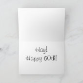 ヘイ!Happy 60th!"グリーティングカードとHay Bales カード (内部)