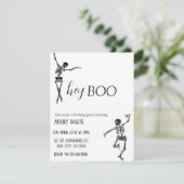 ヘイBooシンプルスケルトン誕生日パーティー シーズンカード (スタンド正面)