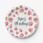 ヘイBooモダンハロウィーンBohoガールバースデーパーティー ペーパープレート (正面)