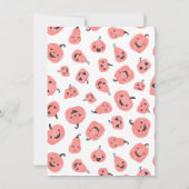 ヘイBooモダンハロウィーンBohoガールバースデーパーティー 招待状 (裏面)