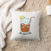 ヘイSwee-Tea おもしろい Sweet Tea Pun クッション (ブランケット)