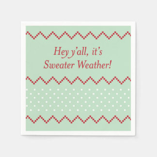 ヘイY'allセーター天気予報ナプキン スタンダードカクテルナプキン