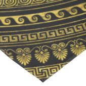 ヘカテギリシャ鍵ブラックと金ゴールド テーブルクロス (アングル)