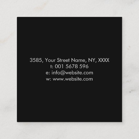 ヘカテホイールオーナメント(アメジストとシルバー) スクエア名刺 (裏面)