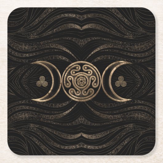 ヘカテホイール三輪月 スクエアペーパーコースター (正面)