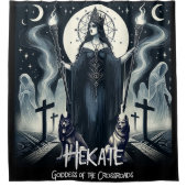 ヘカテー　十字路の女神　幽霊的なスピリット シャワーカーテン (正面)