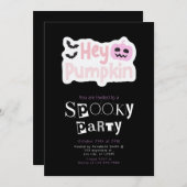 ヘカンプキンジャックミニマモダンリストハロウィーン 招待状 (正面/裏面)