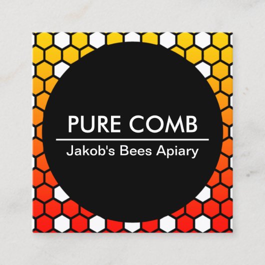 ヘキサのハニカムカード スクエア名刺 (正面)