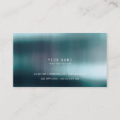 ヘキサゴンティール（緑がかった色）金属鋼大理石シルバーグレー 名刺 (裏面)