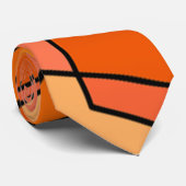 ヘキサゴンバウハウスオレンジネックタイ ネクタイ (ロール)