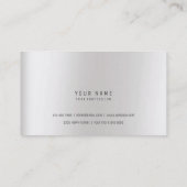 ヘキサゴン幾何学金属性の大理石シルバーグレー 名刺 (裏面)