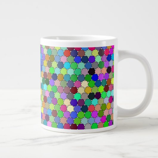 ヘキサゴン20ozマグカップをオフセット ジャンボコーヒーマグカップ (右)