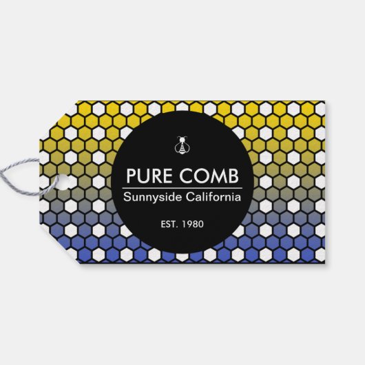 ヘキサブニカムビーズワックスラベル ギフトタグ (裏面横)