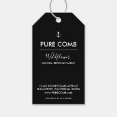 ヘキサブニカムビーズワックスラベル ギフトタグ (正面)