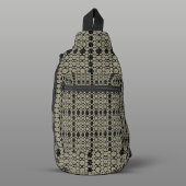 ヘキサモダンブラックアイボリーホワイトウルシ科 スリングバッグ