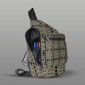 ヘキサモダンブラックアイボリーホワイトウルシ科 スリングバッグ