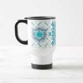 ヘキサ三角形ヤントラ花びら トラベルマグ (左)