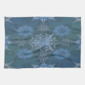 ヘキサ三角形yantra花びら碑文 キッチンタオル (横)