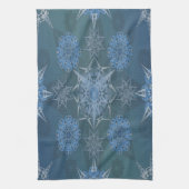 ヘキサ三角形yantra花びら碑文 キッチンタオル (縦)