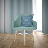 ヘキサ三角形yantra花びら碑文 クッション