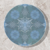 ヘキサ三角形yantra花びら碑文 コースター