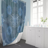 ヘキサ三角形yantra花びら碑文 シャワーカーテン