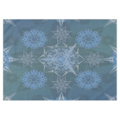 ヘキサ三角形yantra花びら碑文 テーブルクロス (正面(横))