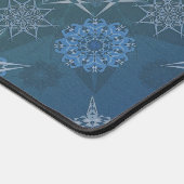 ヘキサ三角形yantra花びら碑文 デスクマット (コーナー)