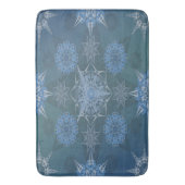 ヘキサ三角形yantra花びら碑文 バスマット (正面縦)