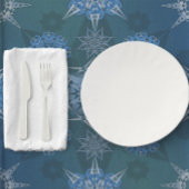 ヘキサ三角形yantra花びら碑文 ロングテーブルランナー